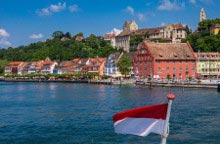 Blick auf Meersburg vom Bodensee aus